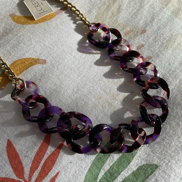 NWT! J.Crew Resin Colorful Link Necklace - Picture 2 of 5